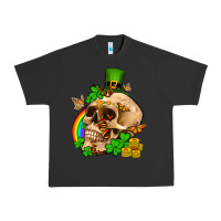 Pigment Black St. Patrick's boho skull Urban Heavy Tee - OliviaCreatesArt