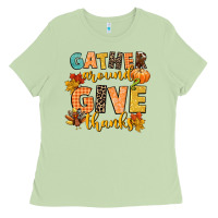 Matcha gather around and give thanks Ladies Tee - CowGirlArtShop