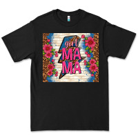 Black girl mama thunder with flowers Premium Tee - TumblerDesignByShophia