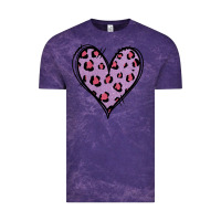 Cloud Purple Glitter Purple Leopard Heart Vintage Tee - Jasminsmagicworld