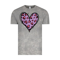 Glitter Purple Leopard Heart Vintage Tee | Teevron