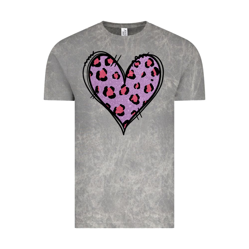Glitter Purple Leopard Heart Vintage Tee by Jasminsmagicworld | Teevron