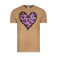Vintage Camel Glitter Purple Leopard Heart Vintage Tee - Jasminsmagicworld