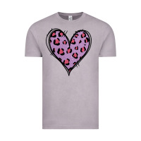 Vintage Zinc Glitter Purple Leopard Heart Vintage Tee - Jasminsmagicworld
