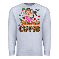 Heather Grey little miss cupid Premium Sweatshirt - AdoDesignShop