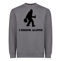 Storm bigfoot sasquatch i drink alone Heavyweight Sweatshirt - artisFamous