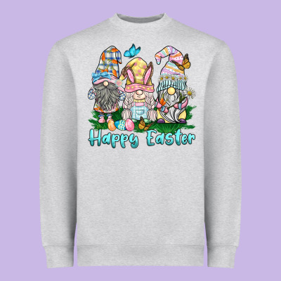 Happy Easter Gnome Heavyweight Sweatshirt Designed By Barkaloodesign