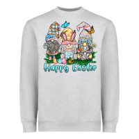 Heather Grey happy easter gnome Heavyweight Sweatshirt - BarkalooDesign