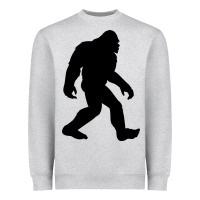 Heather Grey bigfoot in black design Heavyweight Sweatshirt - artisFamous