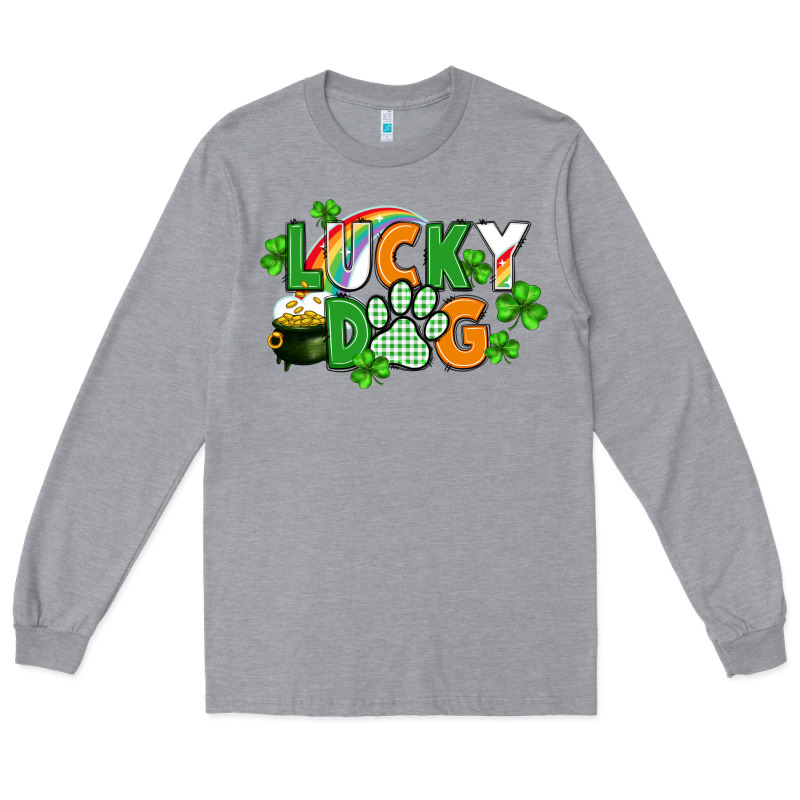 Lucky Dog St. Patricks Day Long Sleeve Tee by FaDigitalArtStudio | Teevron