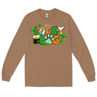 Toasted Coconut lucky dog St. Patricks Day Long Sleeve Tee - FaDigitalArtStudio