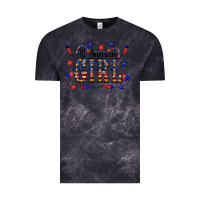 Cloud Black All American Girl Vintage Tee - CowCowDesign