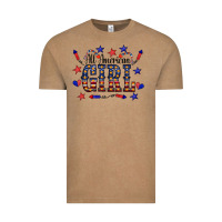 Vintage Coffee All American Girl Vintage Tee - CowCowDesign