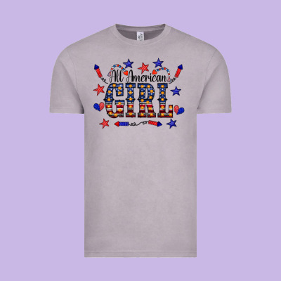 All American Girl Vintage Tee Designed By Cowcowdesign