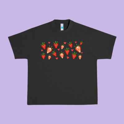 Strawberry Urban Heavy Tee Designed By Jasminsmagicworld