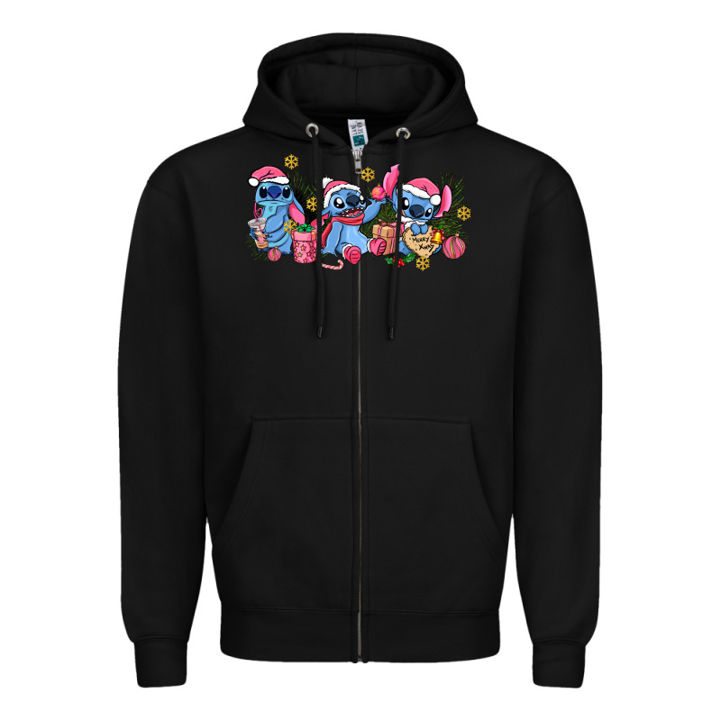 Pink Christmas Stitch And Gifts Zipper Hoodie by AdoDesignShop | Teevron