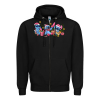 Black pink christmas stitch and gifts Zipper Hoodie - AdoDesignShop