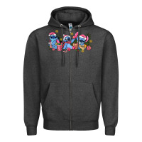 Charcoal Heather pink christmas stitch and gifts Zipper Hoodie - AdoDesignShop