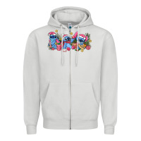Dove Grey pink christmas stitch and gifts Zipper Hoodie - AdoDesignShop