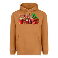 Meerkat Christmas coffee cups with gift and Christmas tree Heavyweight Hoodie - AdoDesignShop