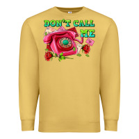 Antique Gold dont call me with pink phone and letters Premium Sweatshirt - AdoDesignShop