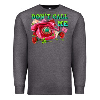 Charcoal Heather dont call me with pink phone and letters Premium Sweatshirt - AdoDesignShop