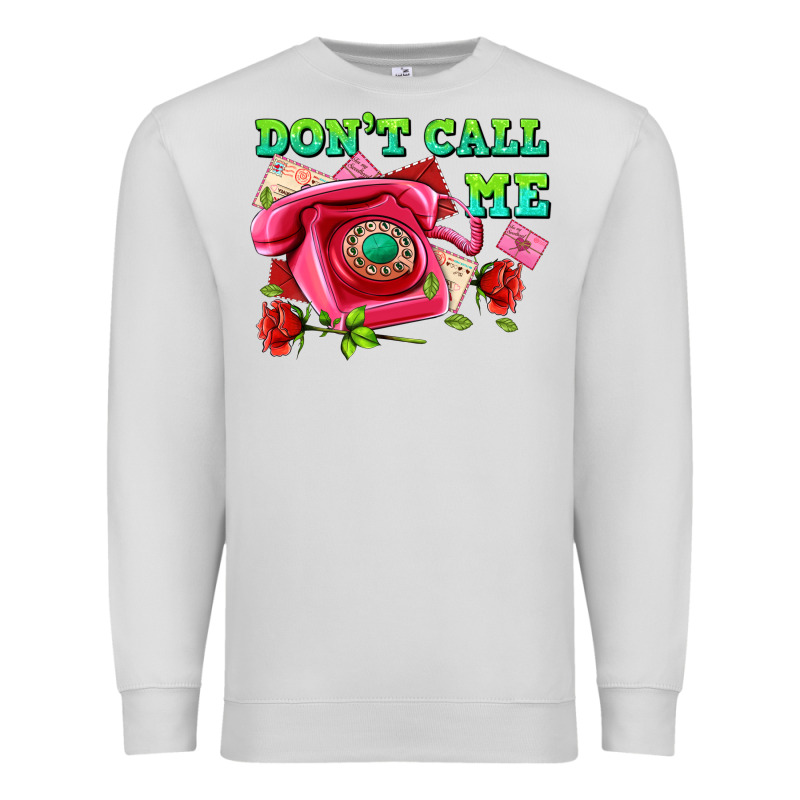Dont Call Me With Pink Phone And Letters Premium Sweatshirt by AdoDesignShop | Teevron