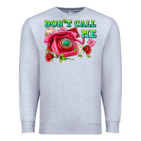 Heather Grey dont call me with pink phone and letters Premium Sweatshirt - AdoDesignShop
