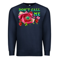 Navy dont call me with pink phone and letters Premium Sweatshirt - AdoDesignShop
