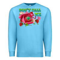Ocean Blue dont call me with pink phone and letters Premium Sweatshirt - AdoDesignShop