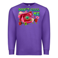 Purple dont call me with pink phone and letters Premium Sweatshirt - AdoDesignShop