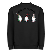 Black chillin' with my gnomies for light Heavyweight Sweatshirt - artisFamous