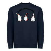 Navy chillin' with my gnomies for light Heavyweight Sweatshirt - artisFamous