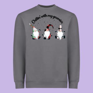 Chillin' With My Gnomies For Light Heavyweight Sweatshirt Designed By Artisfamous