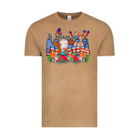 Vintage Camel All American Mama Cow Flowers Vintage Tee - CowCowDesign