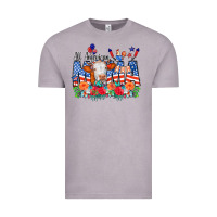 Vintage Zinc All American Mama Cow Flowers Vintage Tee - CowCowDesign