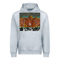 Heather Grey red angus leopard Urban Hoodie - JahusDesignShop