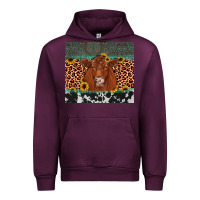 Mauve Wine red angus leopard Urban Hoodie - JahusDesignShop