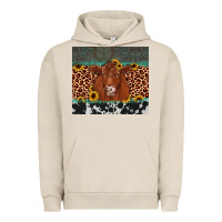Pigment French Oak red angus leopard Urban Hoodie - JahusDesignShop
