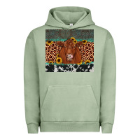 Pigment Oil Green red angus leopard Urban Hoodie - JahusDesignShop