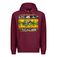 Burgundy st Patricks day western shamrock Premium Hoodie - Jasminsmagicworld