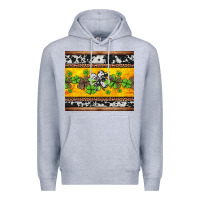 Heather Grey st Patricks day western shamrock Premium Hoodie - Jasminsmagicworld