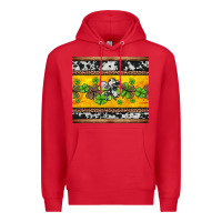 Red st Patricks day western shamrock Premium Hoodie - Jasminsmagicworld