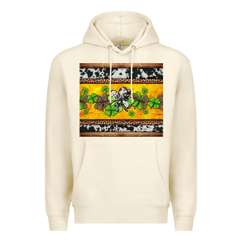 St Patricks Day Western Shamrock Premium Hoodie by Jasminsmagicworld | Teevron