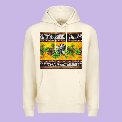 St Patricks Day Western Shamrock Premium Hoodie Designed By Jasminsmagicworld