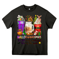 Asphalt Hallothanksmas coffee cups Heavy Core Tee - texasbilliewilder