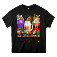 Black Hallothanksmas coffee cups Heavy Core Tee - texasbilliewilder