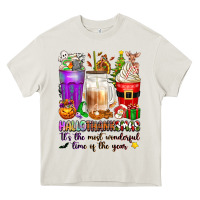 Cream Hallothanksmas coffee cups Heavy Core Tee - texasbilliewilder