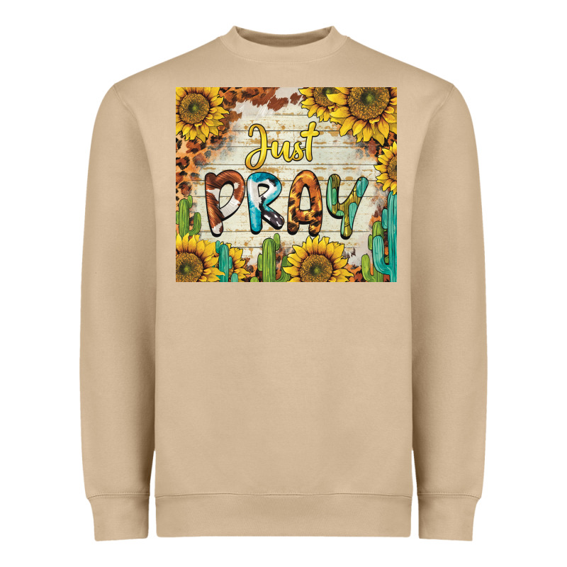 Just Pray Heavyweight Sweatshirt by BarkalooDesign | Teevron