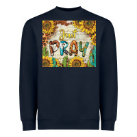 Navy just pray Heavyweight Sweatshirt - BarkalooDesign